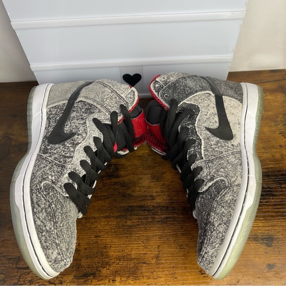 Nike Dunk Premium SB High 2014 Sz 7.5 Men’s Sneakers Shoes Salt Satin 313171-024 - Picture 4 of 12